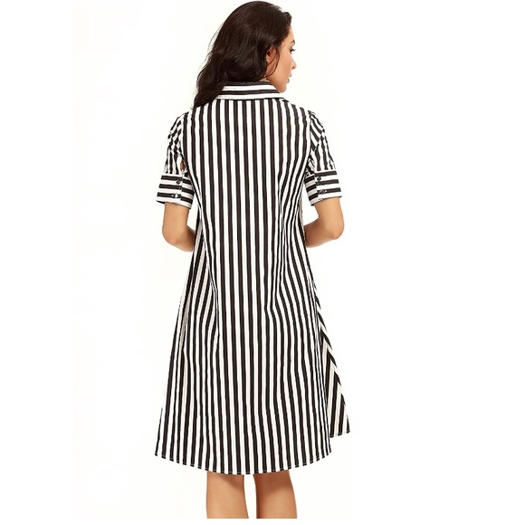 BRAND NEW Short Sleeve Button Down Shirt Dresses - Picture 2 of 2